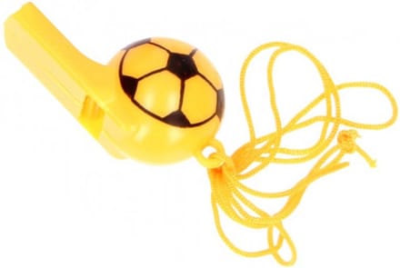 Voetbalfluitje Geel