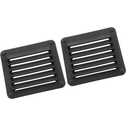 2 pièces Bouche d'aération Ventilation Ouverture Sortie d'échappement latérale Ouverture de ventilation rectangulaire Noir Black black