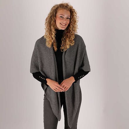 Morethansocks - Omslagdoek dames - One Size - Gebreid - poncho dames omslagdoek - omslagdoek dames sjaal - omslagdoek dames poncho
