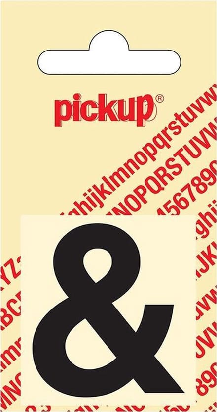 Pickup plakletter Helvetica 40 mm - zwart &