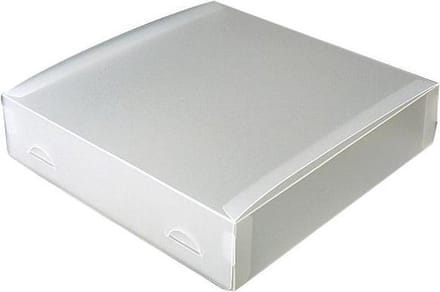 Cadeaudoosjes semi-transparant plastic doosjes 22x22x5cm WIT (100 stuks)