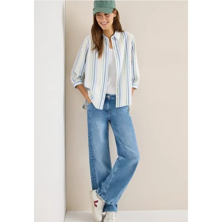 Seersucker overhemd blouse