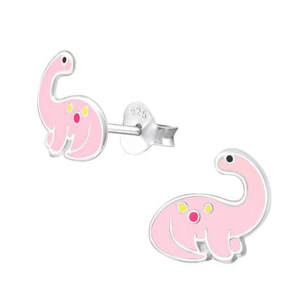 Amanto Kids Oorbellen Chiodi - 925 Zilver E-Coating - Dino - 9x10mm