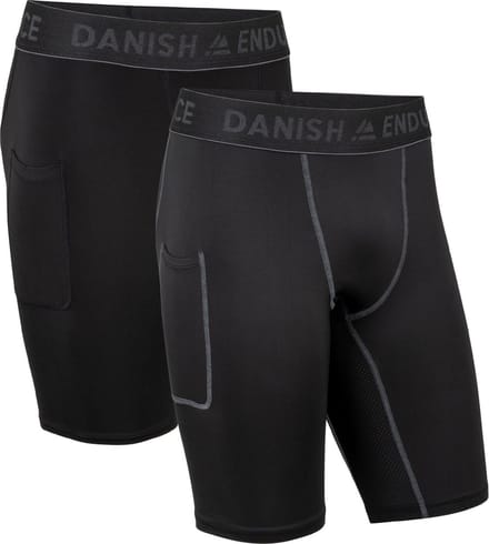 DANISH ENDURANCE Compressie Shorts - Hardloop Leggings Gym Sport & Workout - Heren - 2 Paar - L