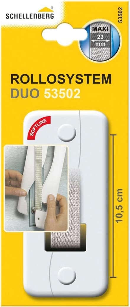 Afdekplaat voor rolluikband opwinder, DUO Maxi, 105 mm, wit
