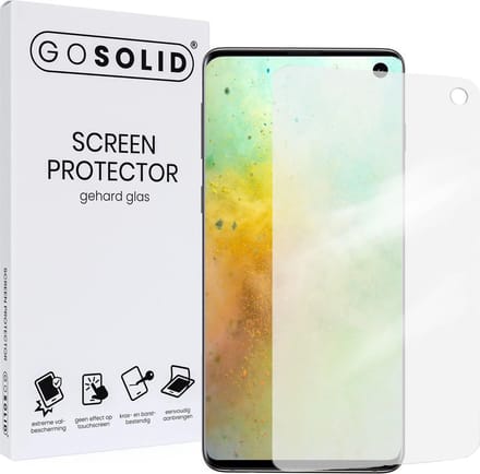 GO SOLID! ® Screenprotector geschikt voor Samsung Galaxy S10 Plus - gehard glas
