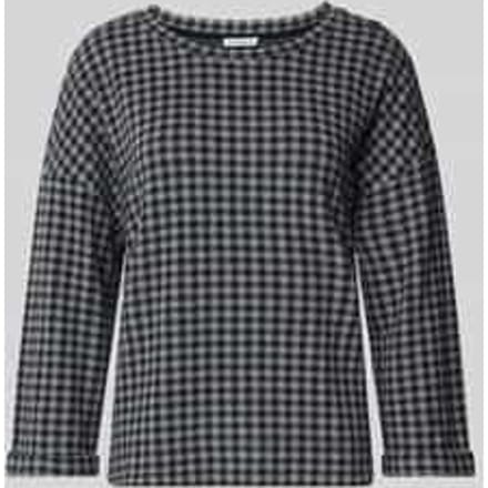 Regular fit swetshirt met 3/4-mouwen en knoopdetail