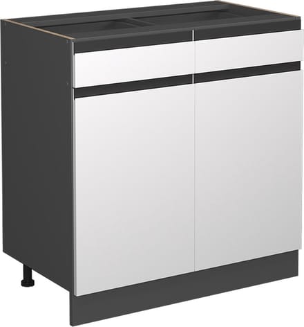 Vicco R-Line Keukenonderkast – 80 cm J-vorm, zonder werkblad Wit