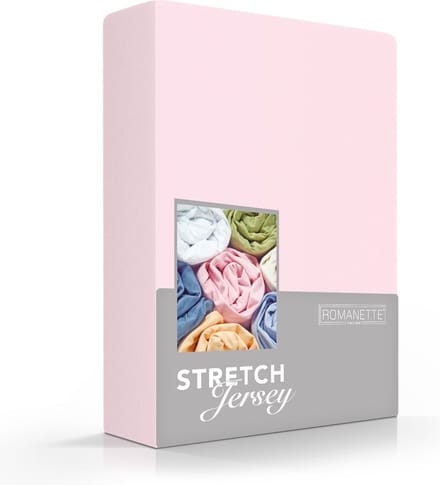 Jersey hoeslaken - Roze - 1-persoons (80/90x200 cm)