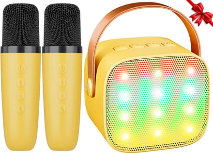 Draagbare Karaoke Set met 2 Microfoons voor Kinderen en Volwassenen