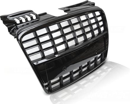 Auto grille - geschikt voor Audi A4 B7 2004-2008 S8 - glanzend zwart