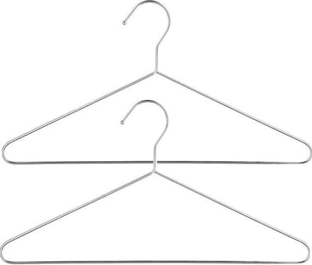 5Five Kledinghangers - 20x - metaal - chrome - 21 x 40 cm