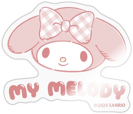 My Melody Portret met tekst Sticker Maat S (max. 10 x 10cm)