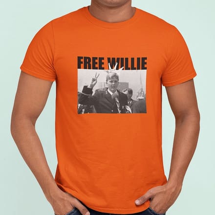 Oranje Koningsdag T-shirt Free Willie M