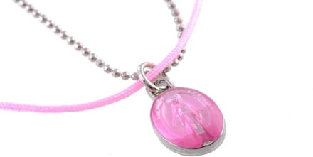 Behave - Ketting 2 rijen met roze maria hanger