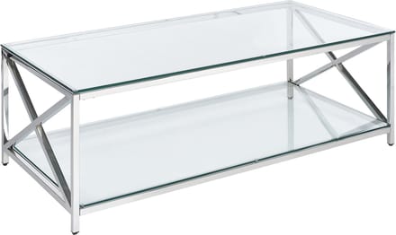 AUDET - Salontafel - Zilver - Veiligheidsglas