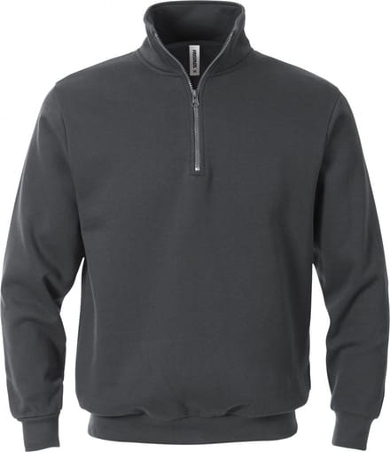 Fristads Sweatshirt Met Korte Ritssluiting 1737 Swb - Donkergrijs - XS