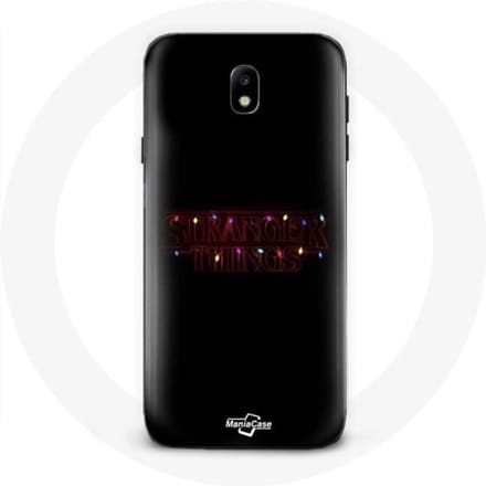 Coque pour Samsung Galaxy J7 2017 Stranger Things Affiche Logo Joyeux noël