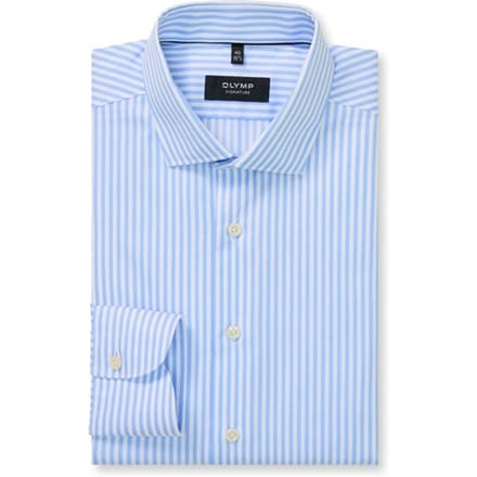 OLYMP Signature Overhemd, Tailored Fit, Signature Kent, Bleu