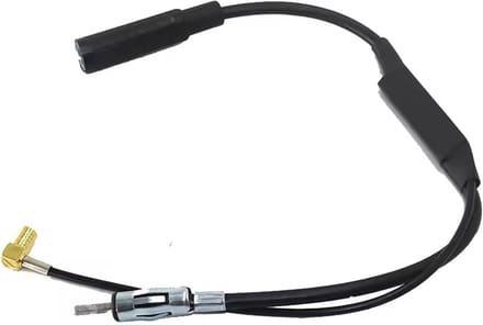 Actieve DAB/FM/AM Antenne Splitter met Versterker voor Autoradio - Inclusief SMB Adapterkabel