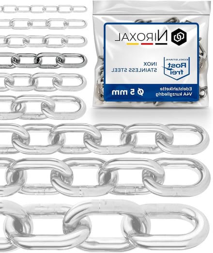 Schommelkettingen RVS - Ketting RVS - Bevestigen van objecten - Korte schakels - 50 cm - Zilverkleurig