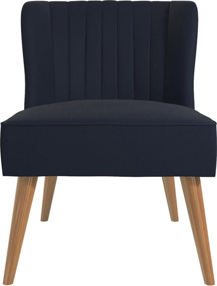 Brittany-Gestoffeerde Accent Stoel in Linnen Marine Blauw