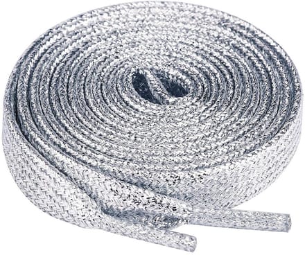 The Kicks Don Glitter Veters voor sneakers - Zilver - Plat 130CM