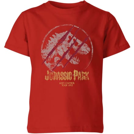 Jurassic Park Lost Control Kids' T-Shirt - Red - 110/116 (5-6 jaar)