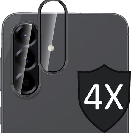 Camera Screenprotector geschikt voor Samsung Galaxy A17 5G / A26 - 4x Volledig Dekkend Glas Screen Protector