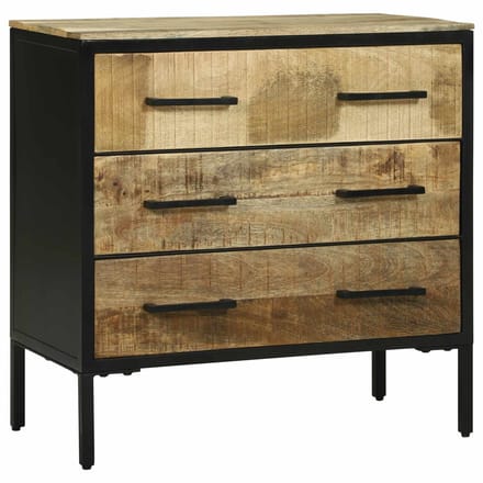 vidaXL - Dressoir - met - lade - 70 - x - 35 - x - 70 - cm - Massief - mangohout