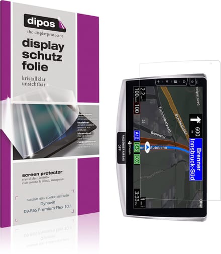 dipos – 2x Beschermfolie geschikt voor Dynavin D9-B6S Premium Flex 10.1 | Krasbestendige & heldere Screenprotector Ultra-Thin