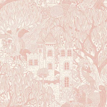 Boråstapeter Vliesbehang 8146 - Fairyland - Toile de Jouy Wit - 53cm x 10.05m