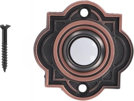 Deurbel Drukknop - Verlichte Knop - Toegang Melden - Met LED Licht - DC12-24V - Brons