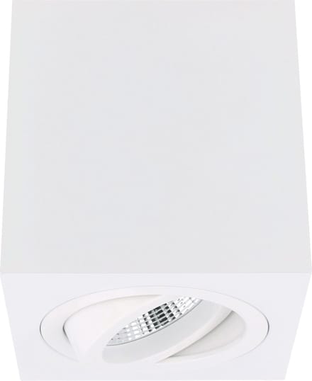 Yphix Palermo Opbouwspot - Vierkant - 1 Lichtpunt - Kantelbaar - 90x90mm - Wit