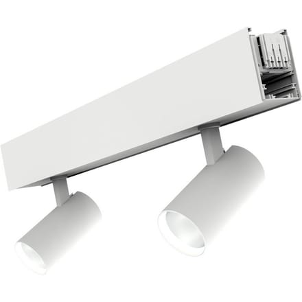 The Light Group SLC LED-spot Click, wit, 2-lamps, lengte 56 cm, CCT, DALI