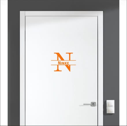 Deursticker Met Naam -  Ninke - Oranje
