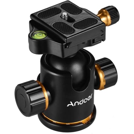 Aluminiumlegering panoramisch statief kogelkop balhoofd Mount Adapter 360 graden roterend met Quick zwart