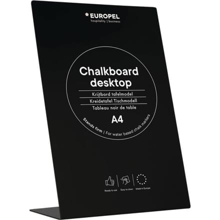 Krijtbord tafelstandaard »L-standaard« A4 zwart 1 stuk