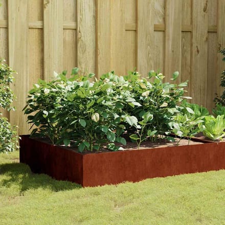 vidaXL - Plantenbak - verhoogd - 100x100x41 - cm - cortenstaal