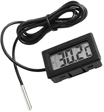 Digitale Koelkast Thermometer - Vriezer Thermometer - Temperatuur Meten - Digitale Thermometer - Diepvries Zwart