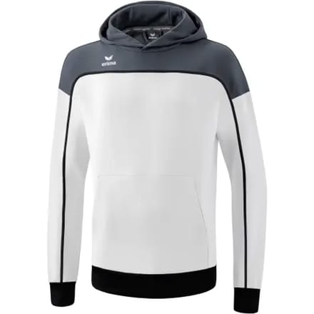 Erima Change Sweatshirt Met Capuchon Kinderen - Zwart / Slate Grey / Wit | Maat: 164