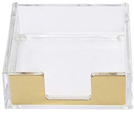 Duidelijke Acryl Sticky Notes Houder - Elegant Bureau Organizer voor Thuis en Kantoor