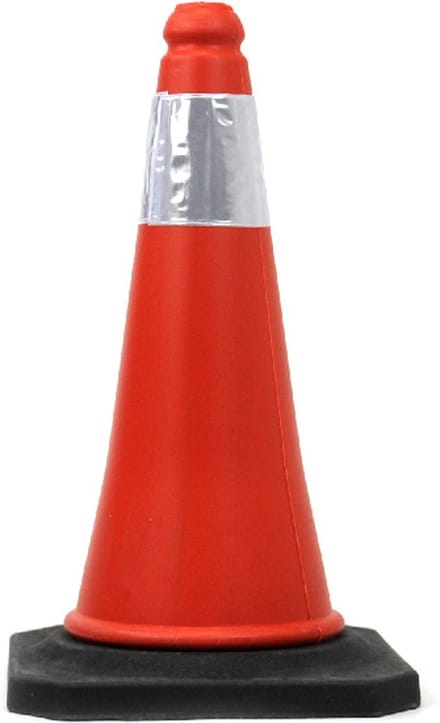 Rood-witte verkeerskegel - pylon - 750 mm hoog