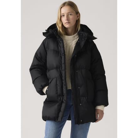 Levi's Western Bubble Midi Jacket Black Größe: L | Winterjacken Outlet | Damen | Schwarz