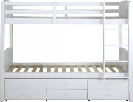 Vente-unique Stapelbed hout wit 90 x 190 cm