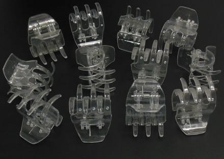 12 kleine haarklemmen 4 cm transparant