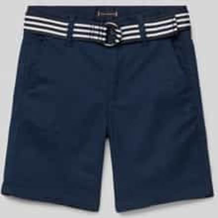 Korte broek met riem en steekzakken