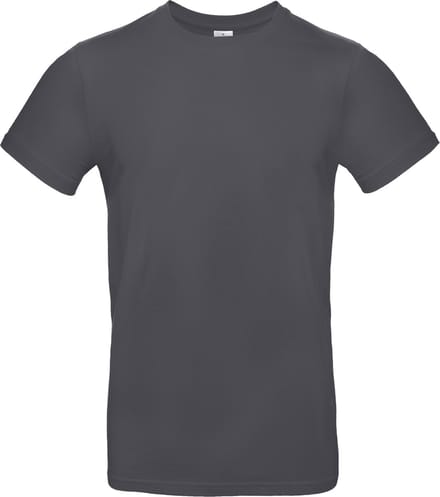 B&C Exact 190 T-Shirt - Ronde Hals - Unisex - Donker Grijs - Extra Small