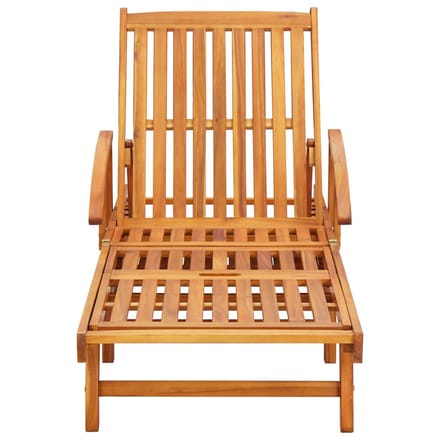 vidaXL - Ligstoelen - 2 - st - met - kussens - massief - acaciahout