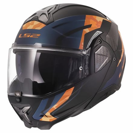 LS2 Helm Advant II Glide FF910 zwart / oranje maat 3XL